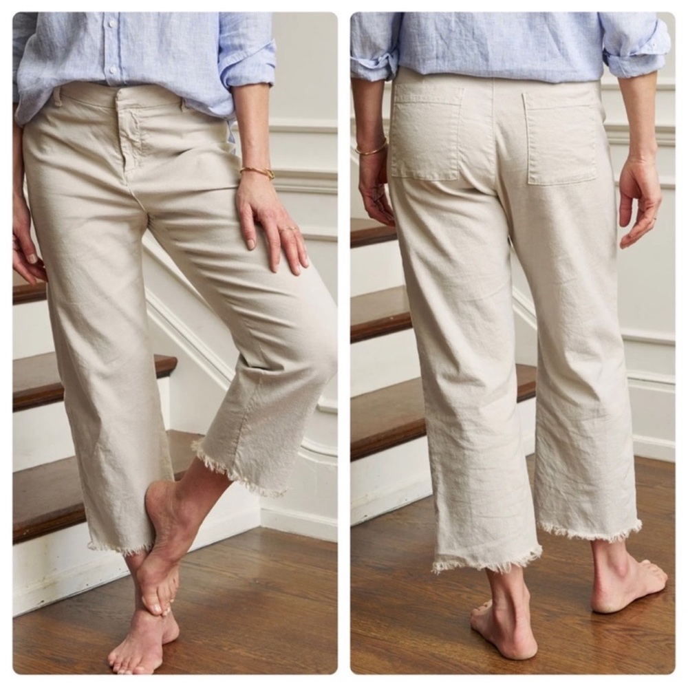 Frank & Eileen Kinsale Trouser Italian Performance Linen Cement Size 2